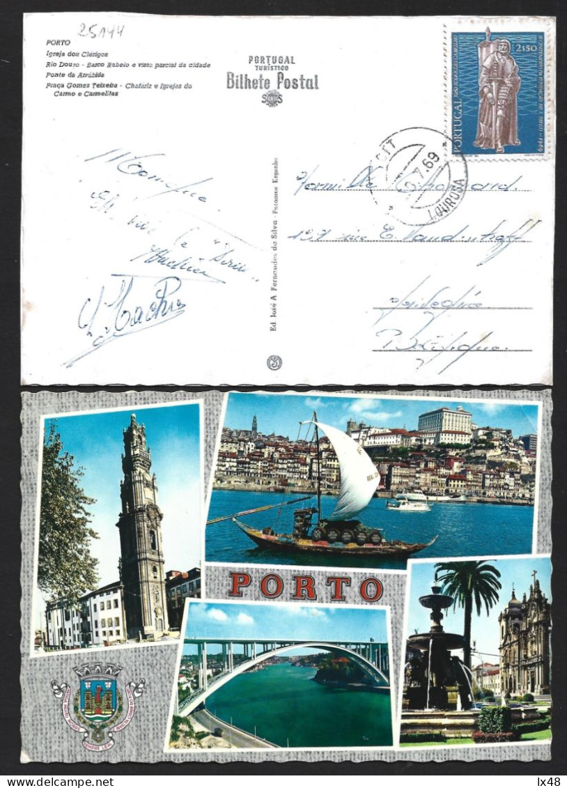 Postal Com Selo João Cabrilho 200 Anos Fundação De S. Diego. Obliteração Lourosa. Espada. Ponte Arrábida, Clérigos, Rabe - Ganzsachen