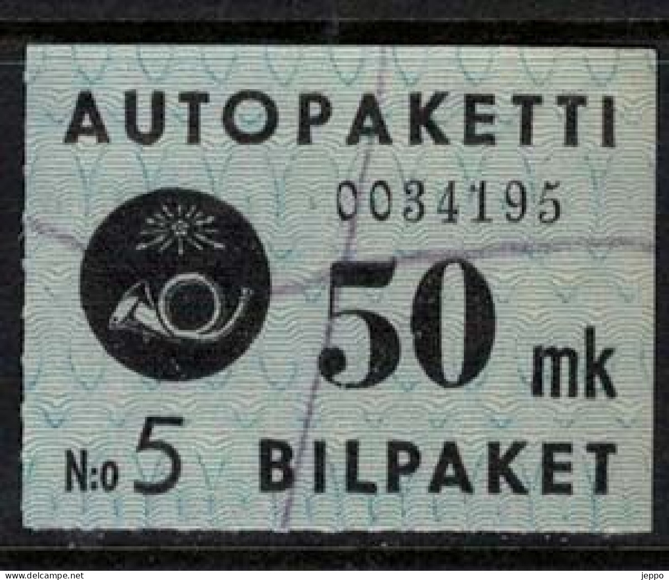 1949 Finland, Bus Parcel Stamp 50 Mk Used. - Envios Por Bus