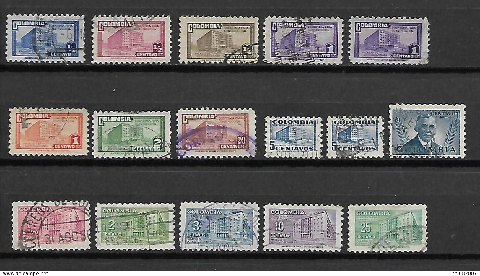 COLOMBIE   -   LOT   -   Timbres  Petits Formats Oblitérés. - Colombia