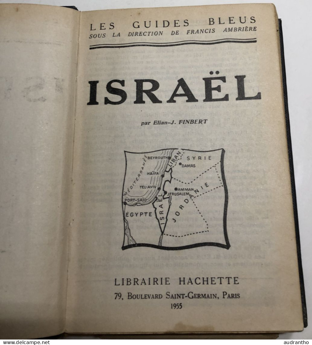 LES GUIDES BLEUS - ISRAEL - Hachette 1955 - Michelin (guides)