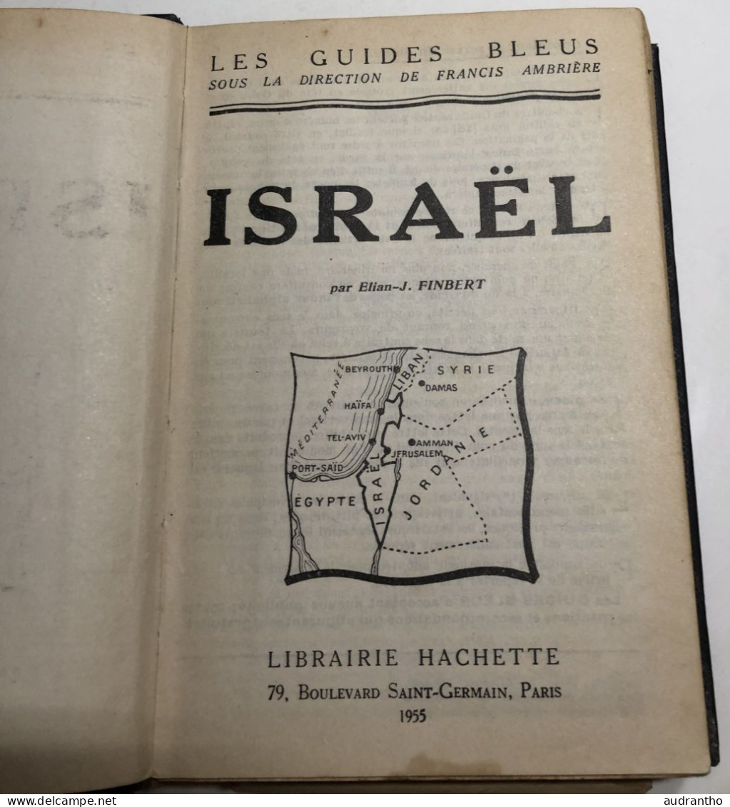 LES GUIDES BLEUS - ISRAEL - Hachette 1955 - Michelin (guide)