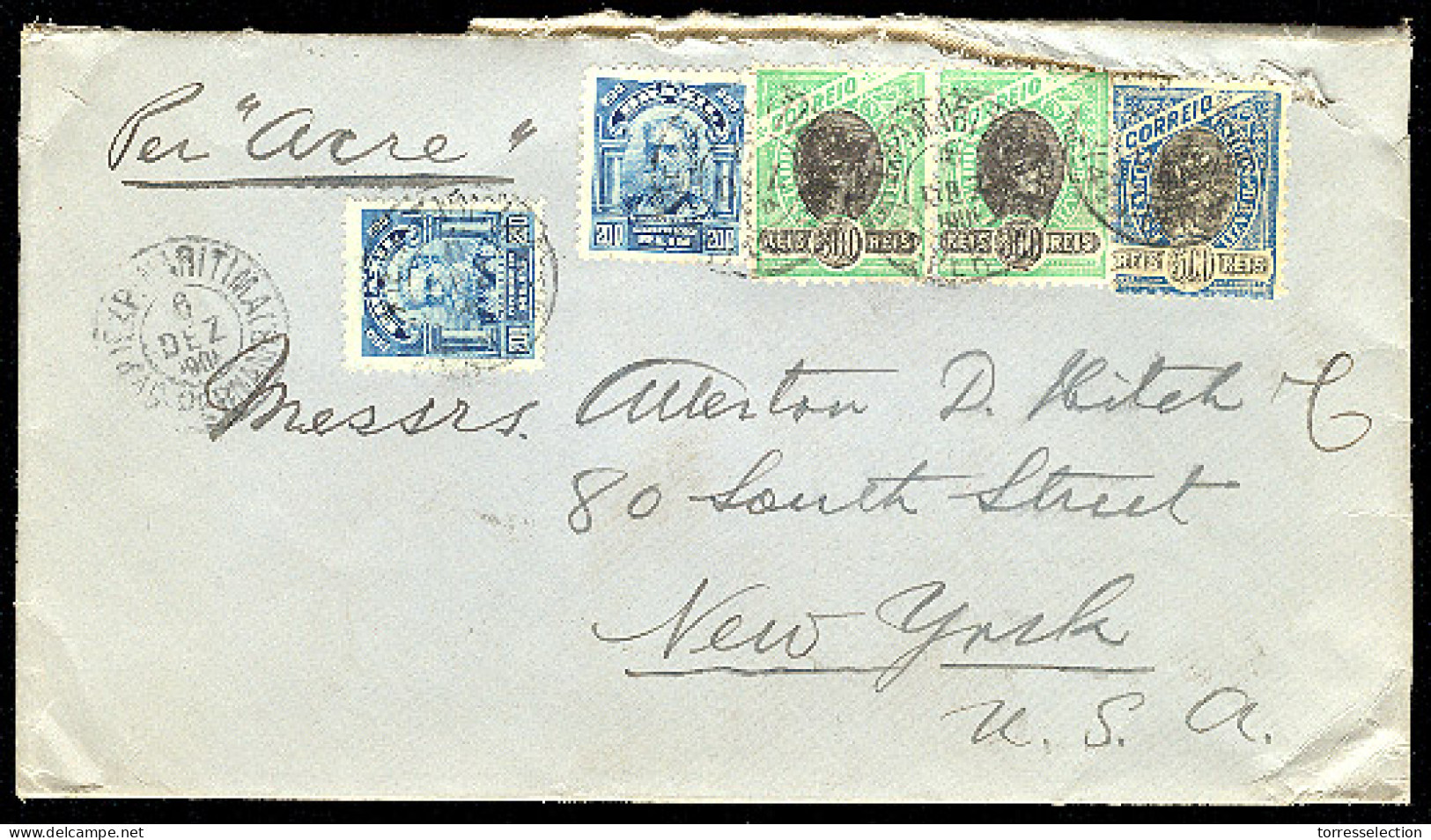 BRAZIL. 1908. Pernambuco - USA. Multifrkd Mixed Issues. - Otros & Sin Clasificación