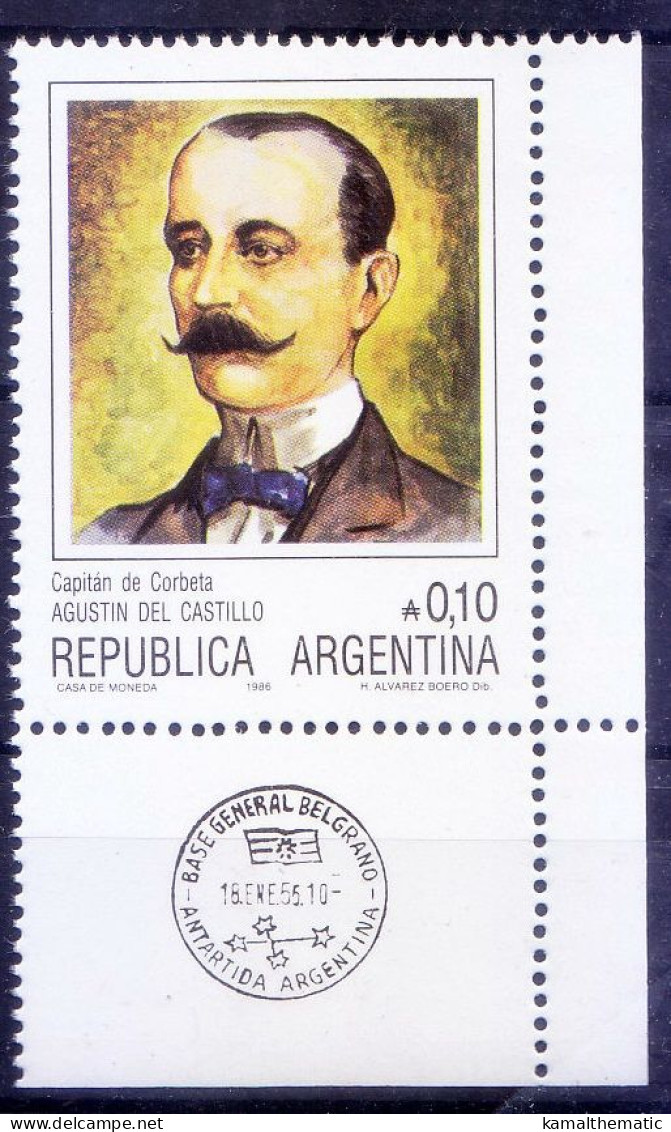 Argentina 1986 MNH, Agustín Del Castillo, Spanish Painter, Pioneer Of Antarctica - Other & Unclassified