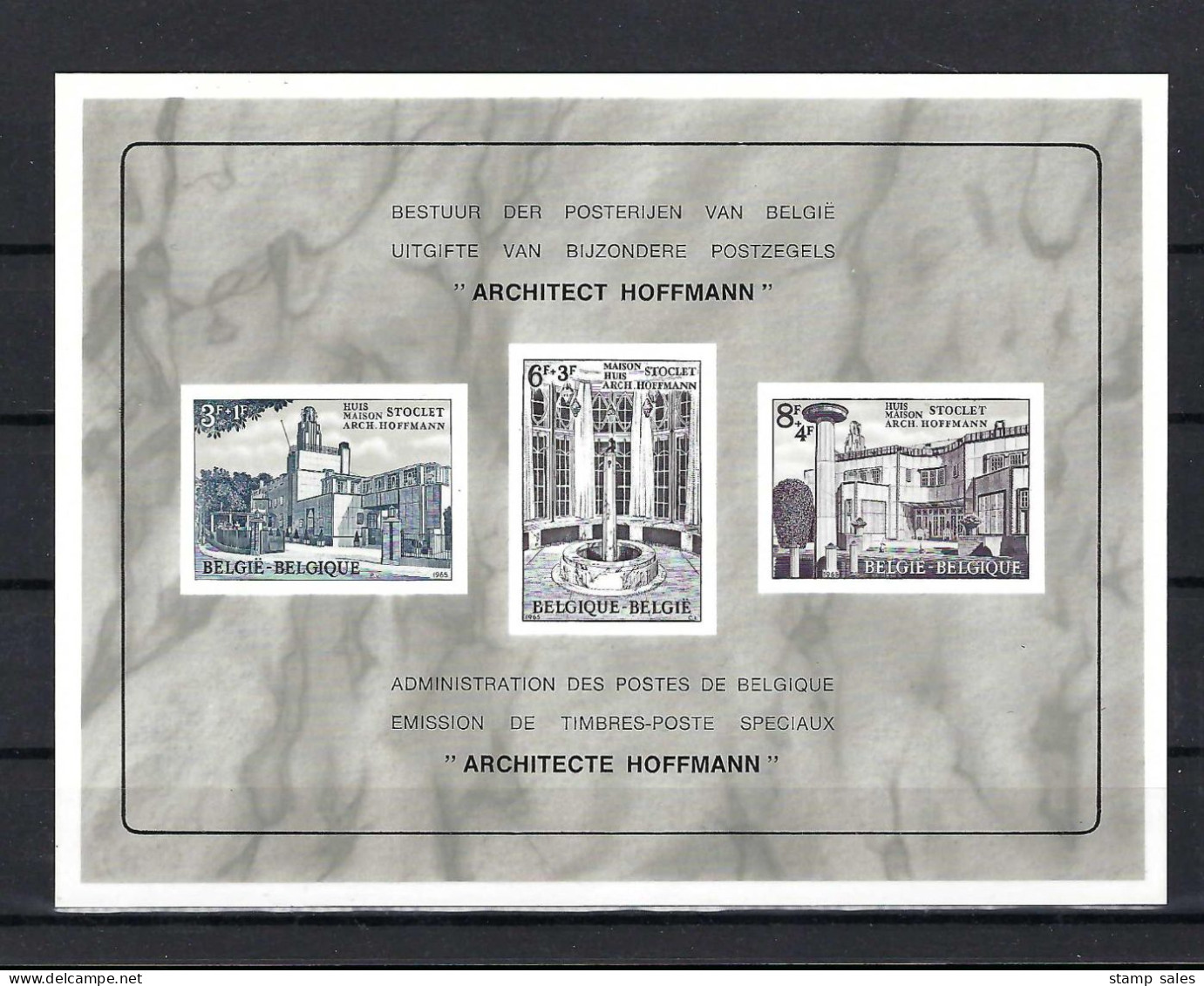 België N°LX46 Architect Hoffmann 1965 MNH ** POSTFRIS ZONDER SCHARNIER COB € 60,00 SUPERBE - Feuillets De Luxe [LX]