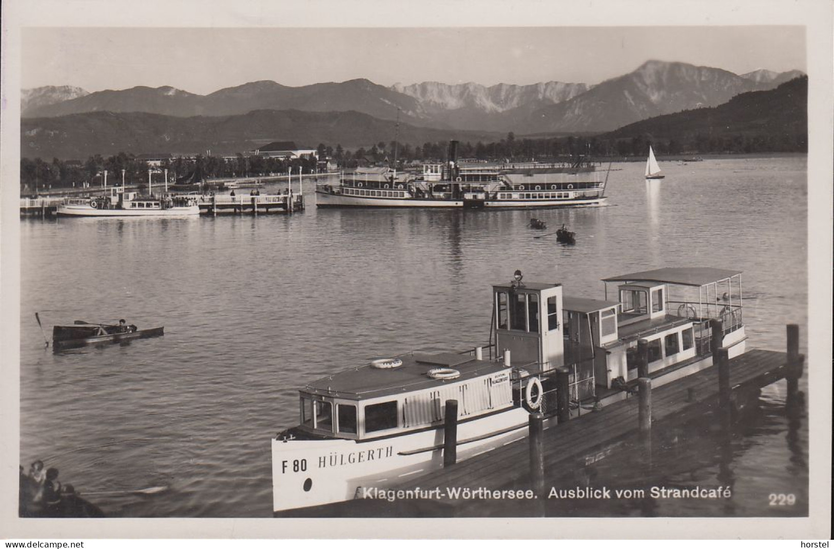 Austria - 9020 Klagenfurt - Ausblick Vom Strandcafe - Hafen - Dampfer "Hülgerth" - 1940 Gel. Stamp - Klagenfurt