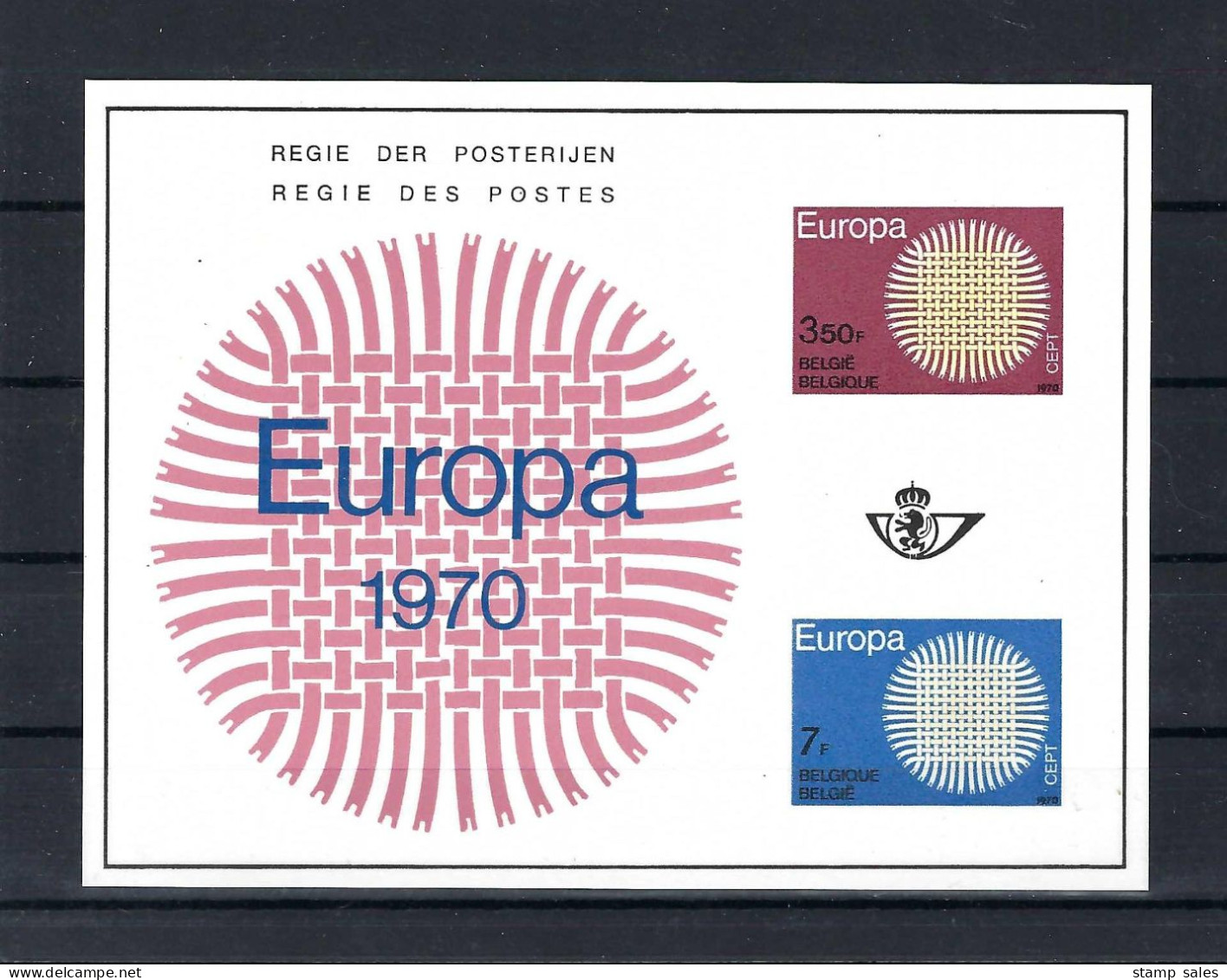 België N°LX57 Cept 1970 MNH ** POSTFRIS ZONDER SCHARNIER COB € 100,00 SUPERBE - Deluxe Sheetlets [LX]