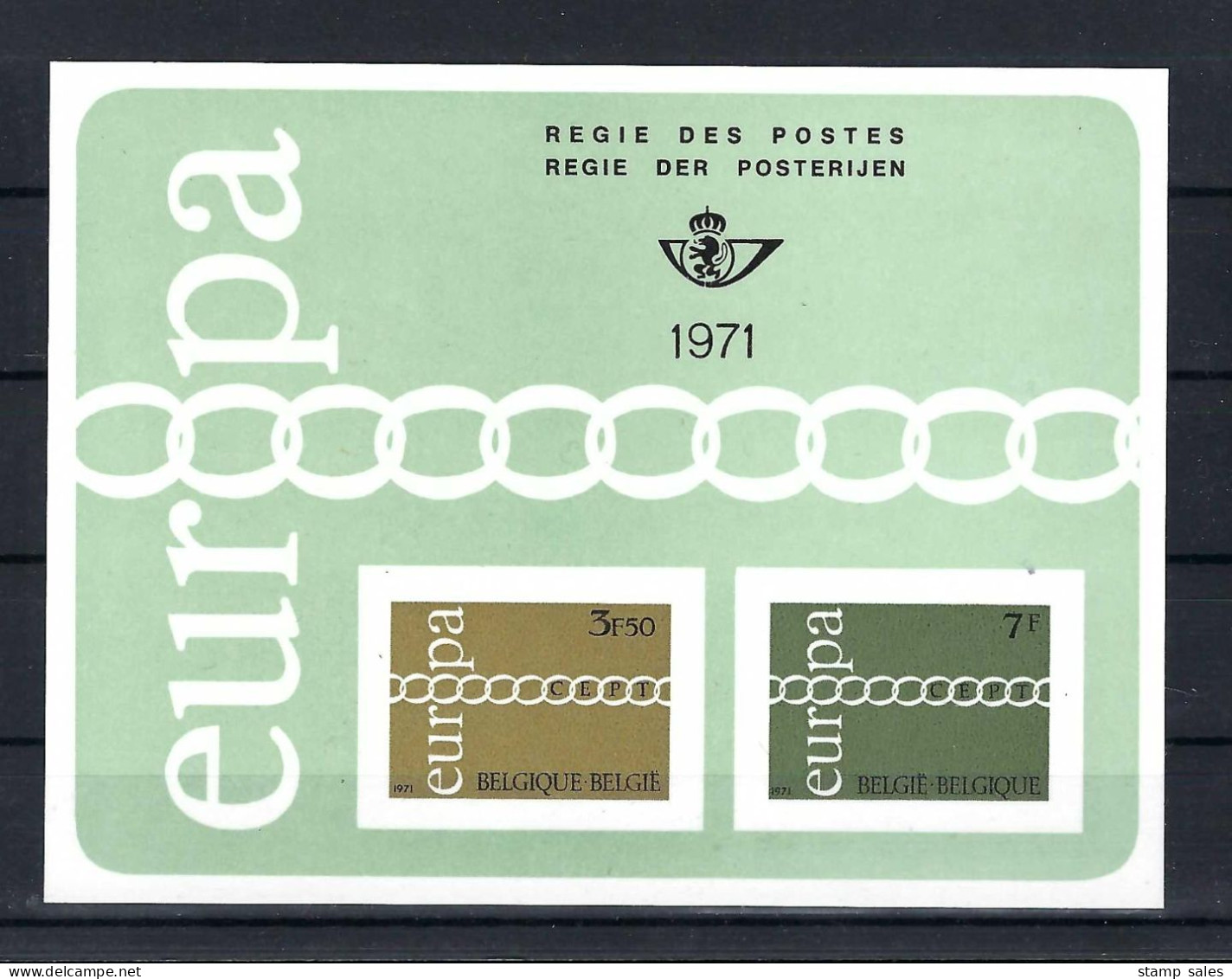 België N°LX59 Cept 1971 MNH ** POSTFRIS ZONDER SCHARNIER COB € 100,00 SUPERBE - Foglietti Di Lusso [LX]