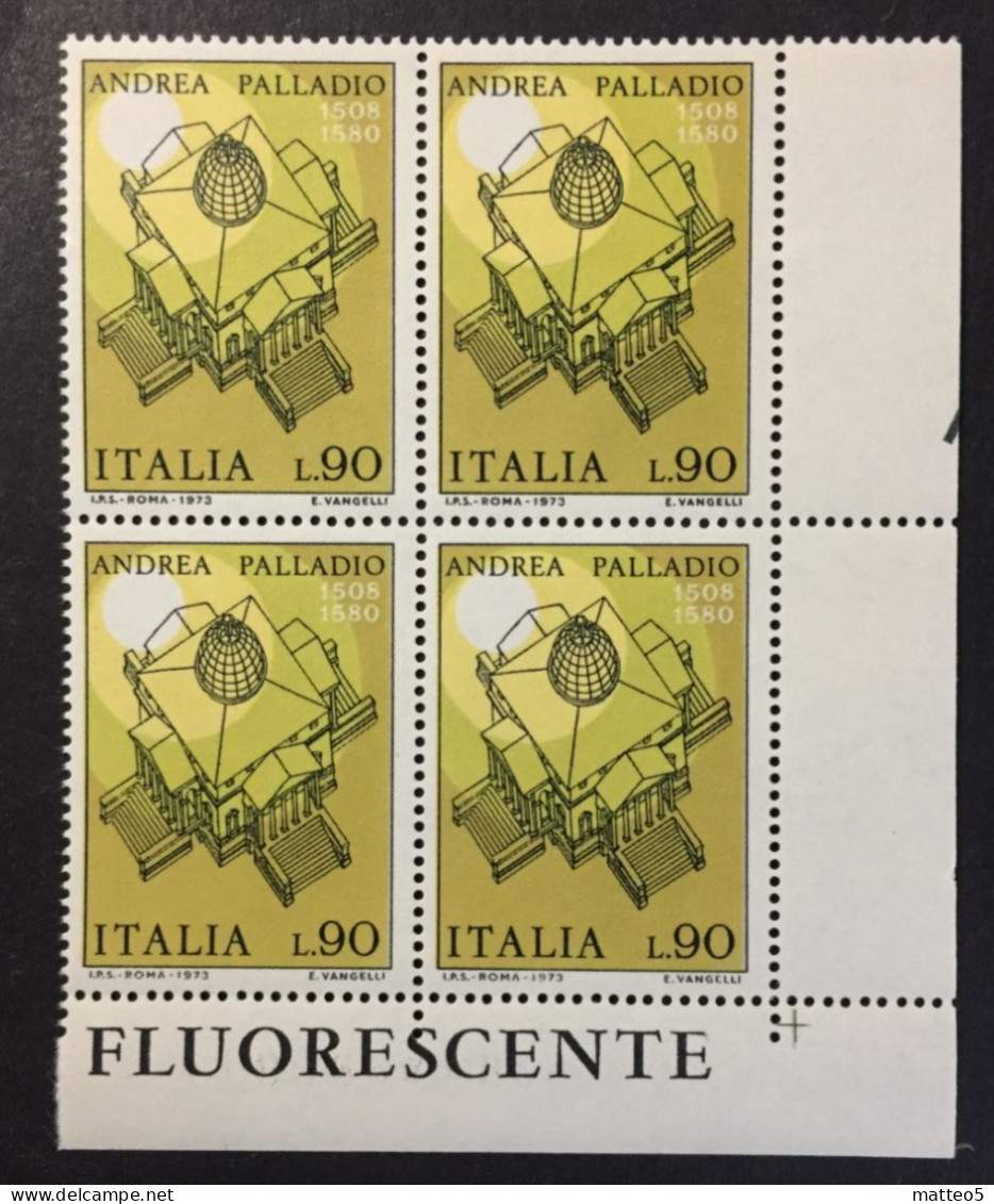 1973 - Italia - Andre Palladio - Lire 90 - 1971-80: Nieuw/plakker