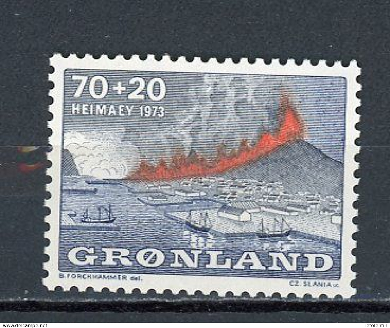 GROENLAND - POUR LES SINISTRÉS D'ISLANDE - N° Yvert 74 ** - Ongebruikt