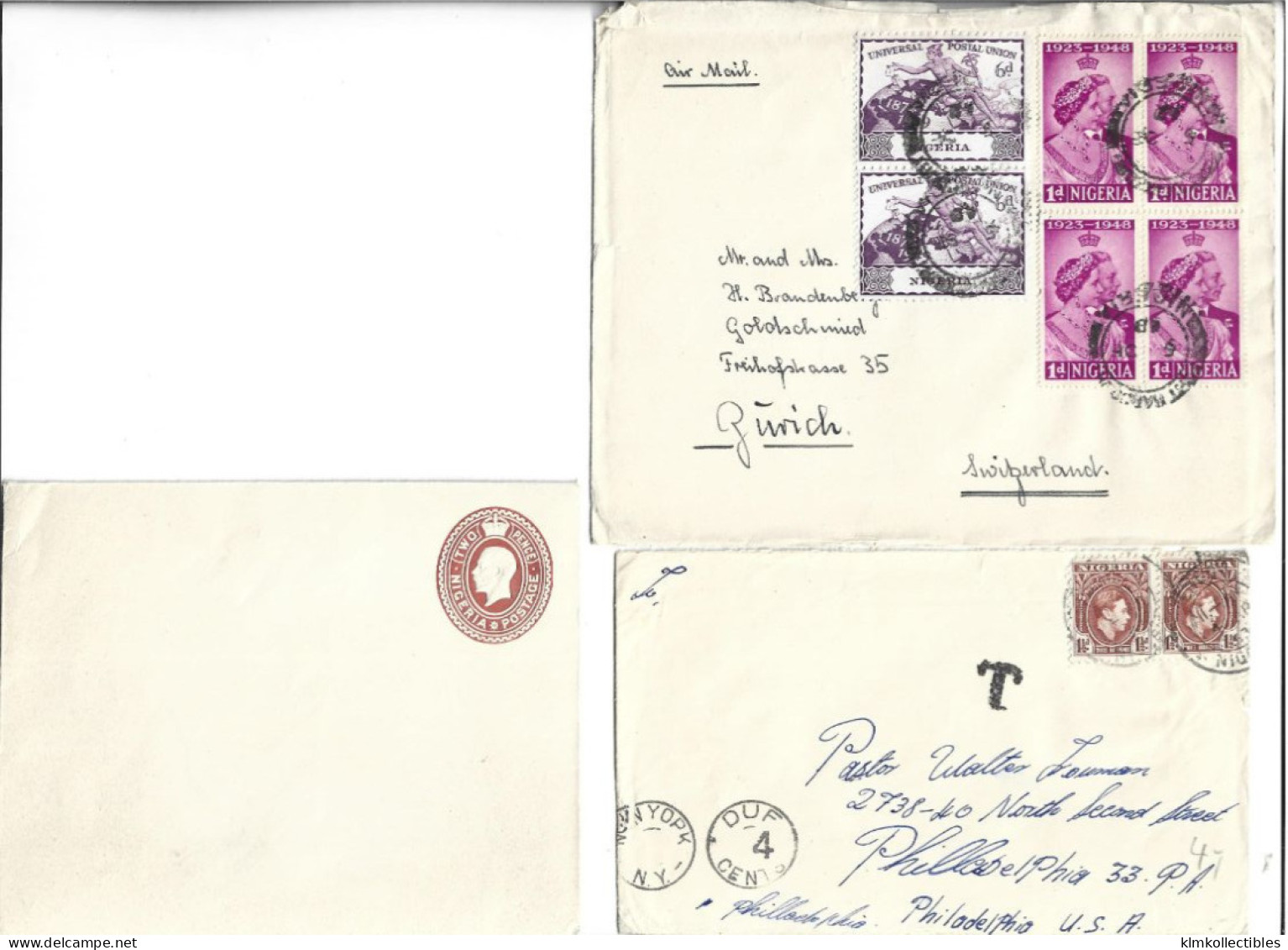 GREAT BRITAIN UNITED KINGDOM ENGLAND COLONIES - NIGERIA - POSTAL HISTORY LOT - POSTAGE DUE - Nigeria (...-1960)