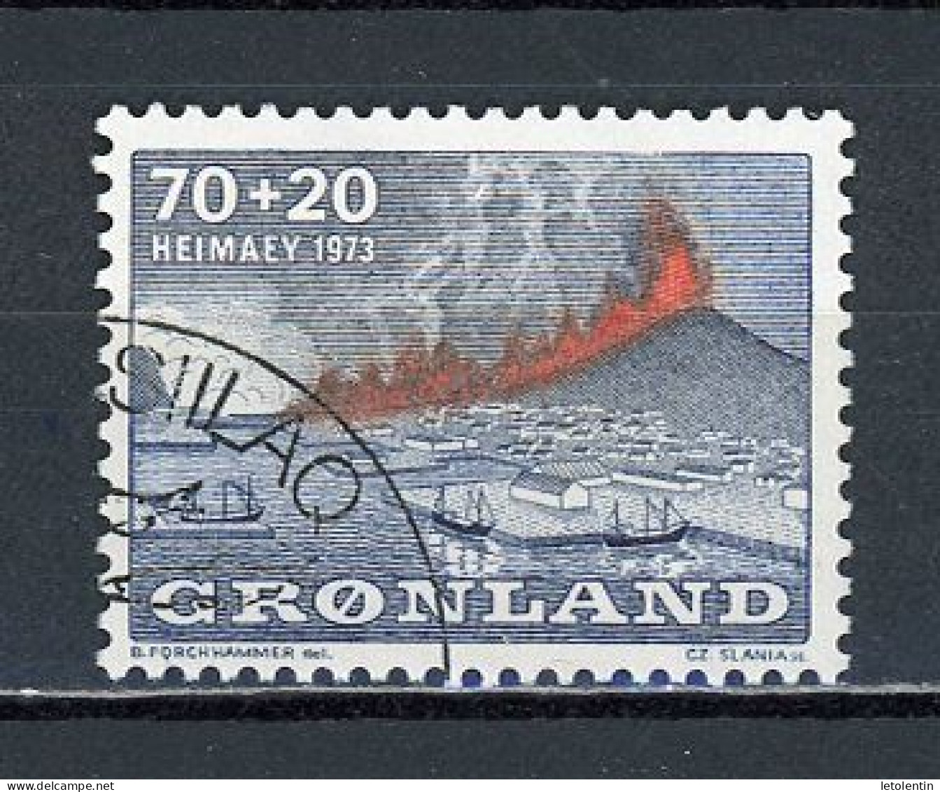 GROENLAND - POUR LES SINISTRÉS D'ISLANDE - N° Yvert 74 Obli - Gebraucht