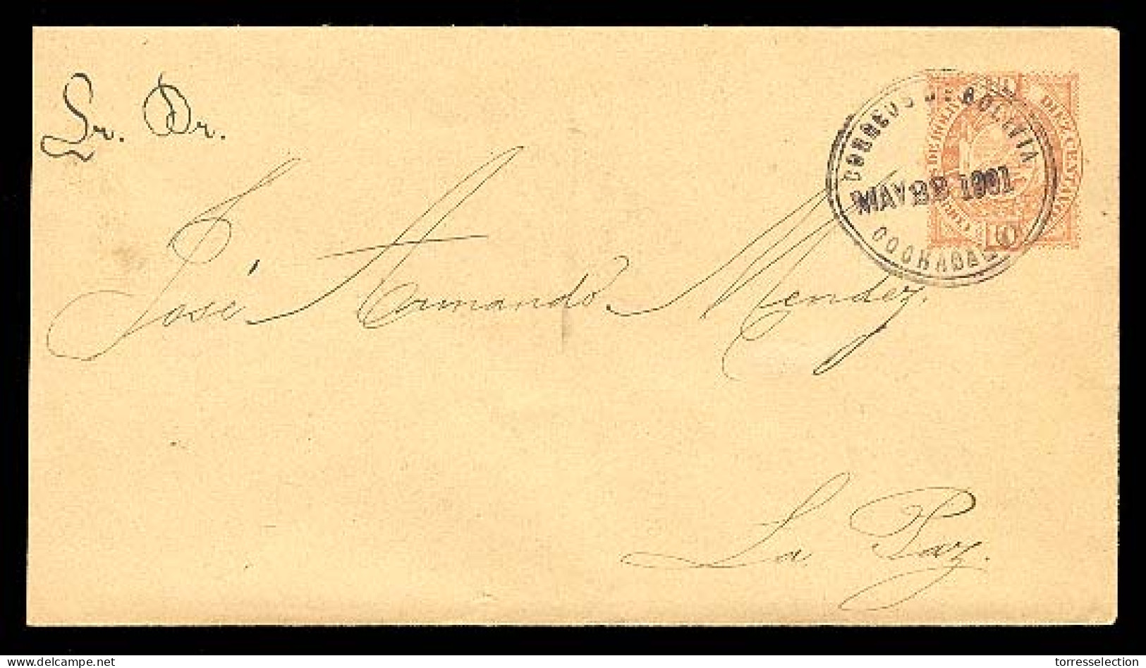 BOLIVIA. 1901. Cochabamba. Stationery. XF. - Bolivie