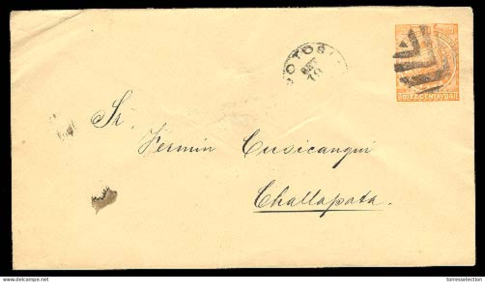 BOLIVIA. 1894. Potosi To Challapata. Stationery. - Bolivie