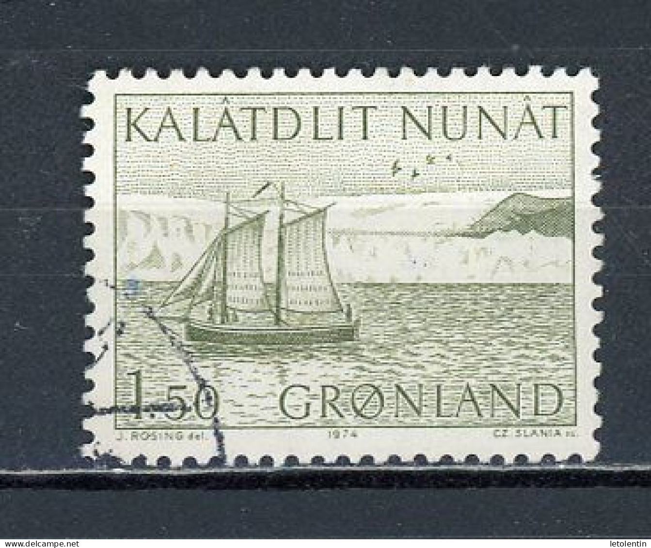 GROENLAND - TRANSPORTS POSTAUX - N° Yvert 75 Obli - Usati