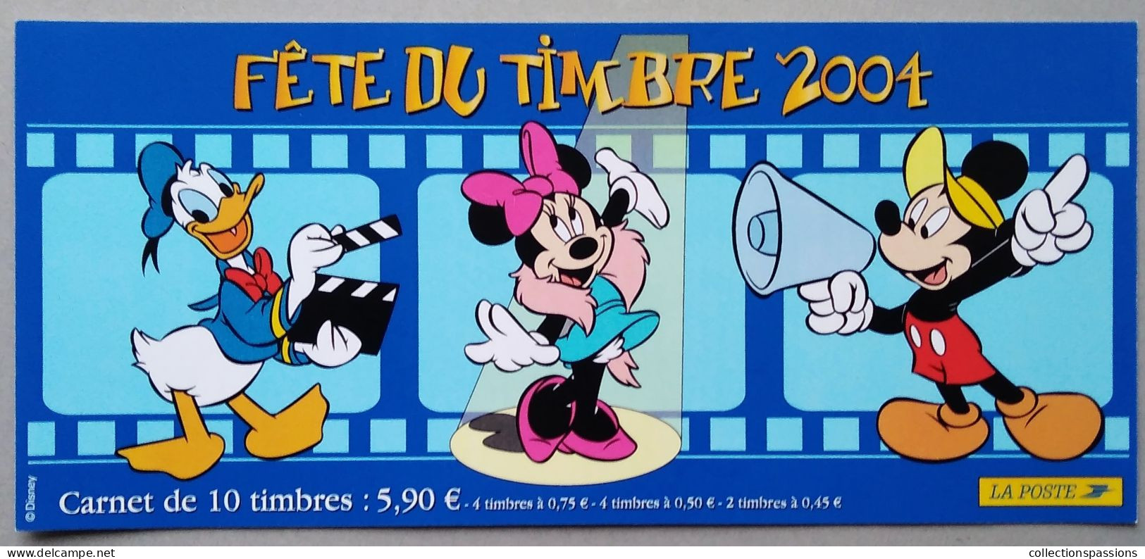 - FRANCE - Carnet - Fête Du Timbre 2004 - Oblitéré. Cachet Riom 63 - Disney - - Stamp Day