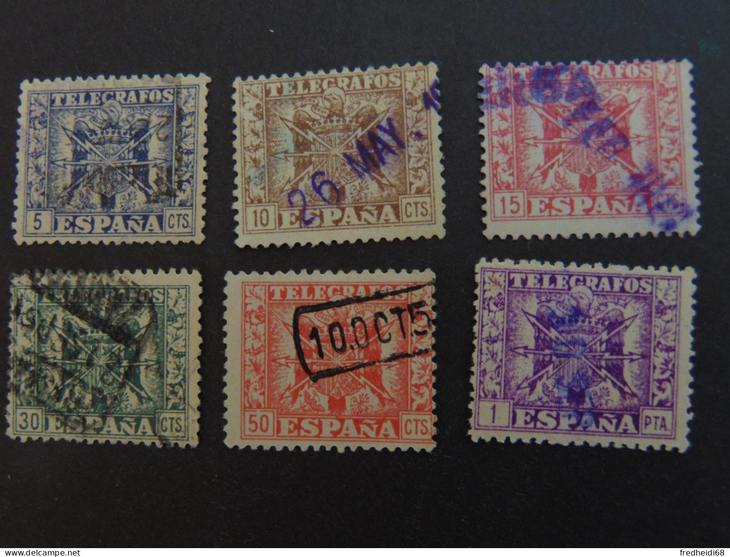 Très Beau Petit Lot De Timbres Oblitérés Avec Timbres-télégraphes, Poste Aérienne, Etc... (6 Photos) - Verzamelingen