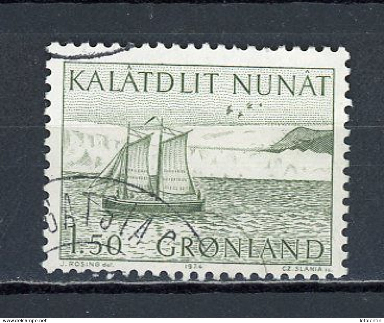 GROENLAND - TRANSPORTS POSTAUX - N° Yvert 75 Obli - Usati