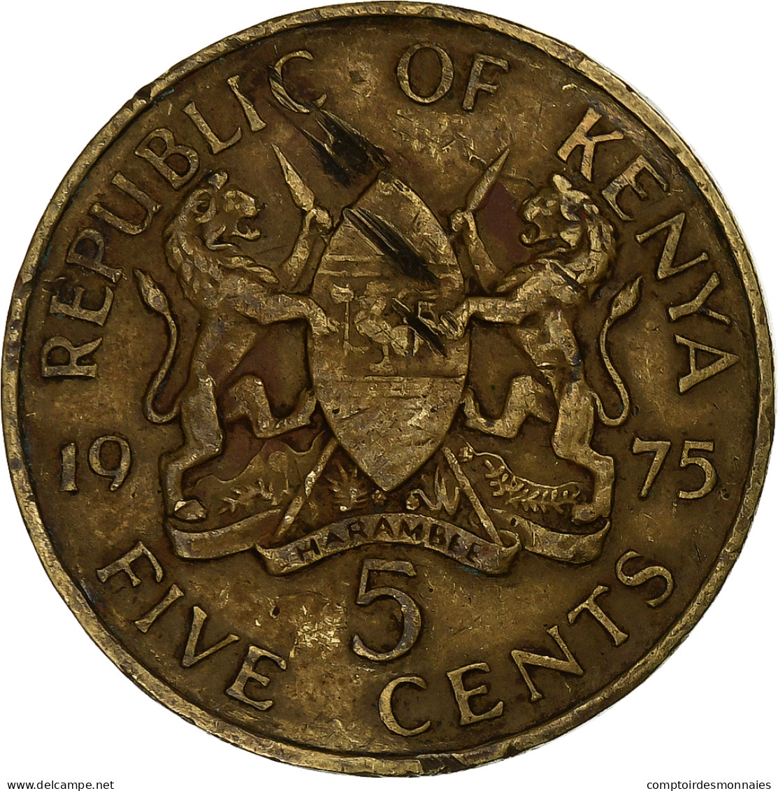Kenya, 5 Cents, 1975 - Kenya