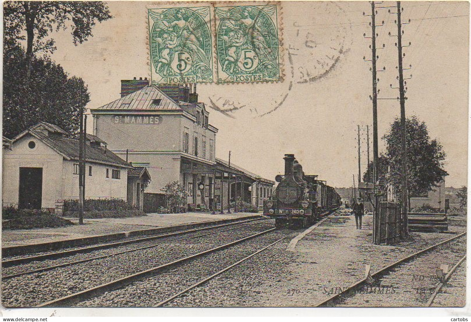 77 SAINT-MAMMES   La Gare Avec Train - Saint Mammes