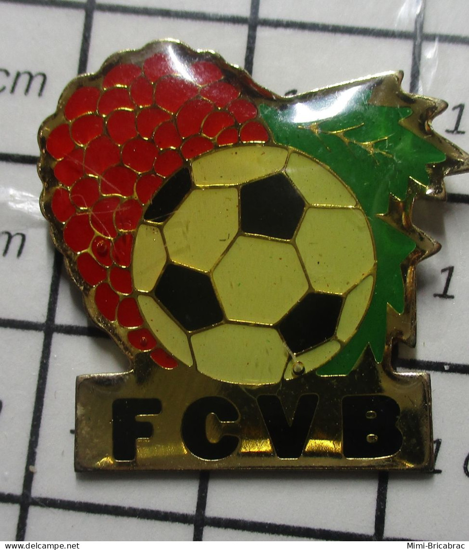 511D Pin's Pins / Beau Et Rare / SPORTS / FOOTBALL CLUB FRAMBOISE BALLON FCVB FC Villefranche-en-Beaujolais. - Fussball