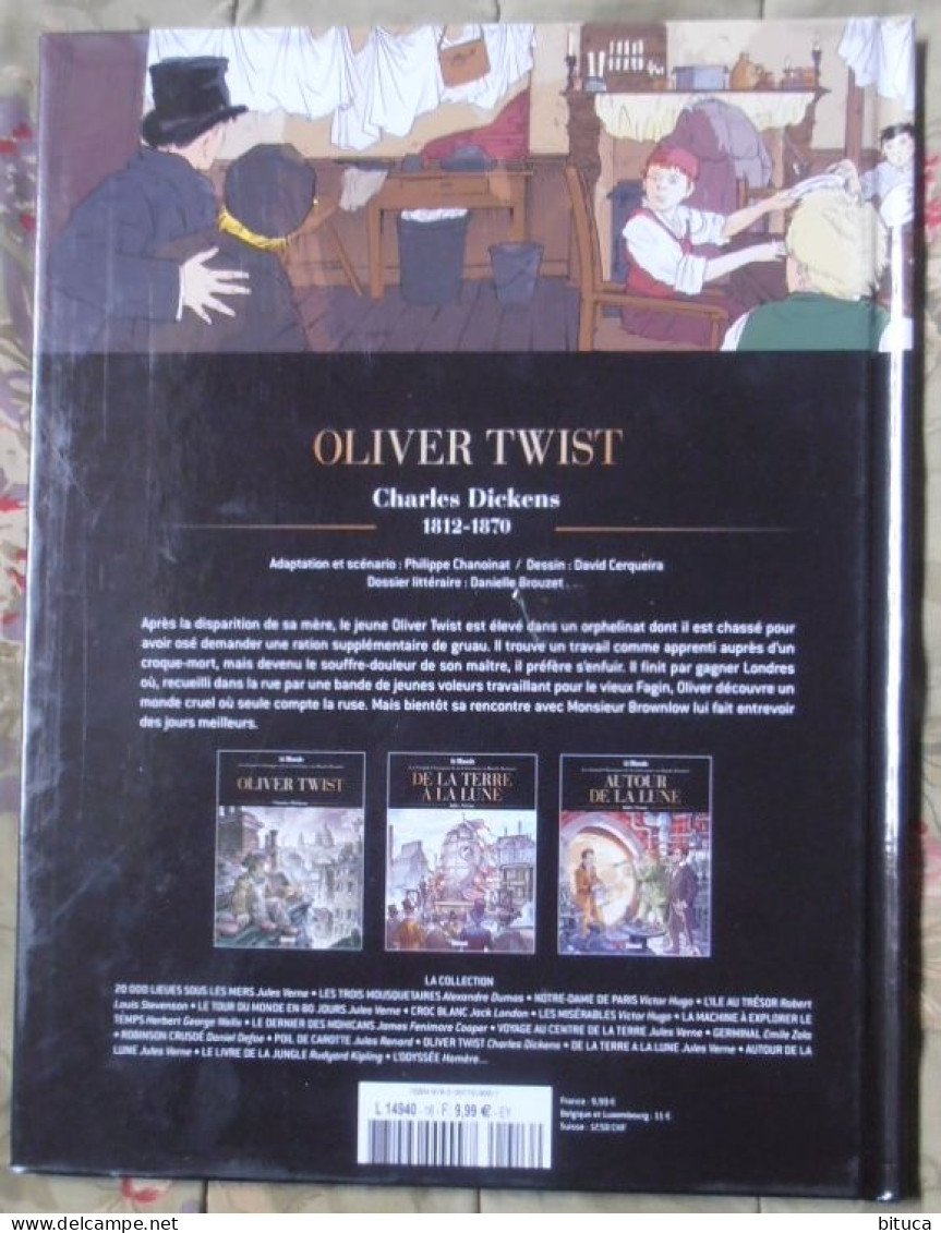 BD OLIVER TWIST CHARLES DICKENS GLéNAT LE MONDE - Other & Unclassified