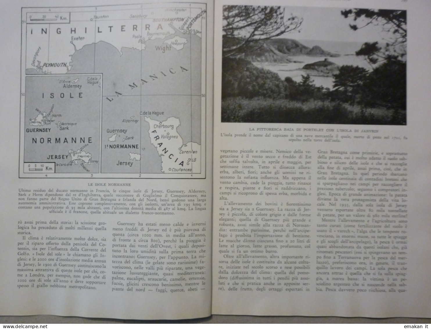 # ARTICOLO CLIPPING LE ISOLE ANGLO NORMANNE / CASA VICTOR HUGO'  - 1940 - Cinéma