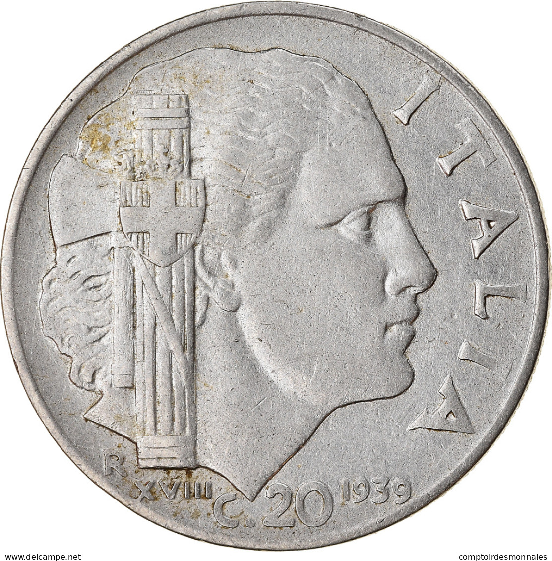 Monnaie, Italie, Vittorio Emanuele III, 20 Centesimi, 1939, Rome, TTB, Stainless - 1900-1946 : Victor Emmanuel III & Umberto II