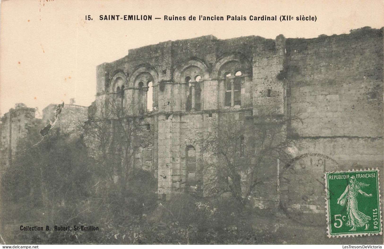 FRANCE - Saint Emilion - Vue Sur Les Ruines De L'ancien Palais Cardinal (XII E Siècle) - Carte Postale Ancienne - Saint-Emilion