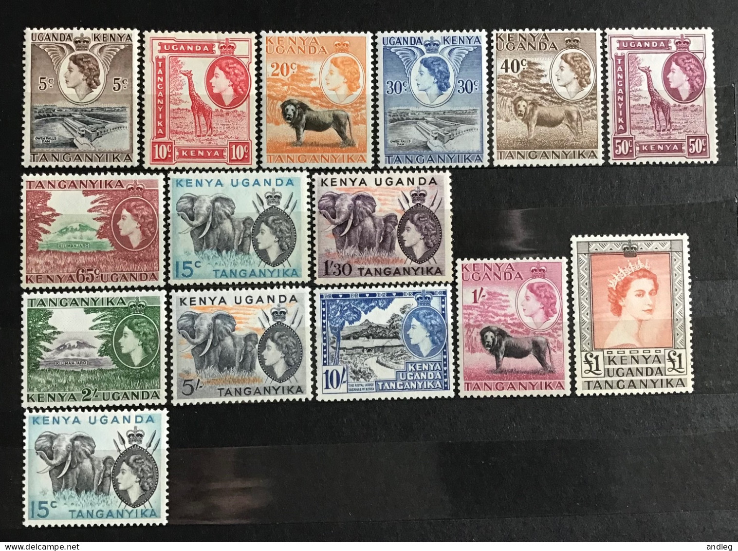 Kenya-Uganda-Tanganyika, 1954. Série Complète. MNH/MWLH. Stanley Gibbons £ 32. - Sonstige - Afrika