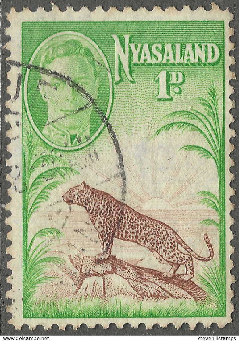Nyasaland. 1947 KGVI.  1d Used. SG 160. M3092 - Nyassaland (1907-1953)