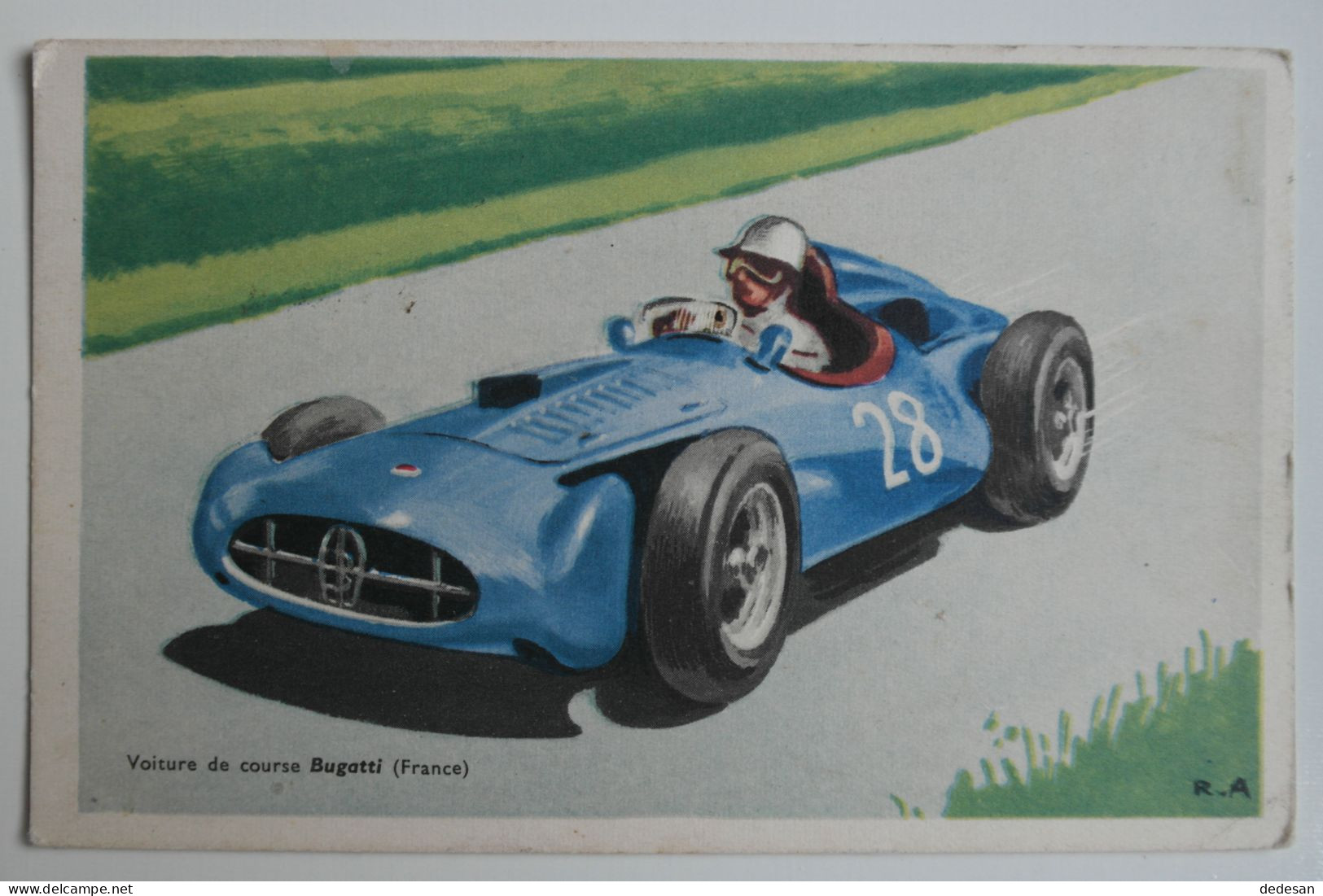 2 CPA Voiture De Course Porsche Allemagne & Bugatti France - NOV36 - Grand Prix / F1