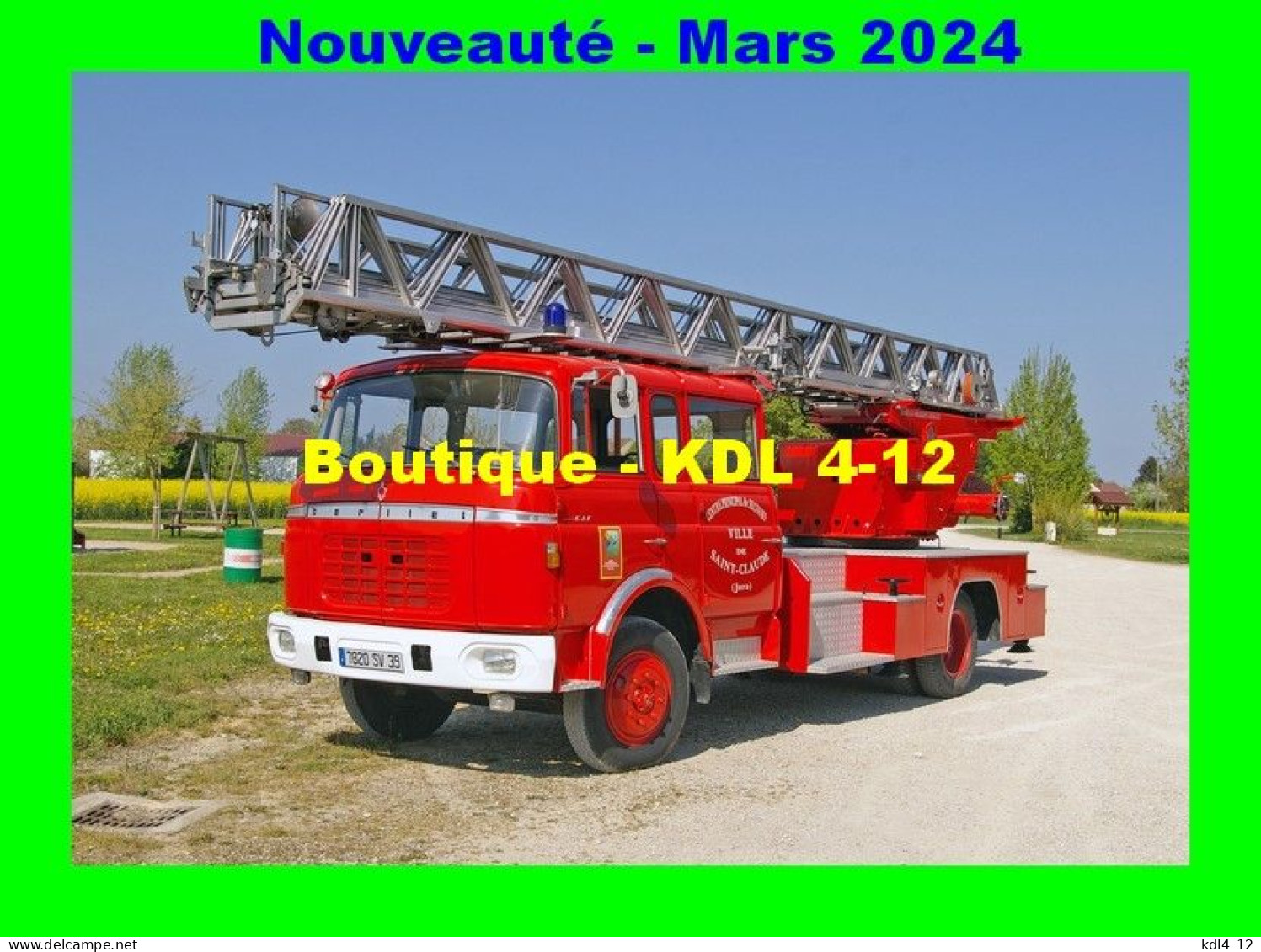 AL SP 227 - Echelle Pivotante Automatique 30 Berliet GAK - SAINT-AUBIN - Jura - Firemen