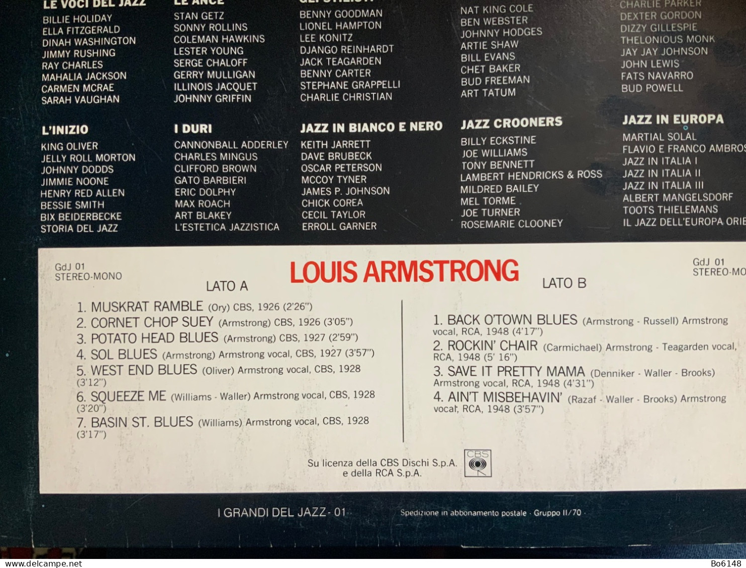 2 Dischi 33 Giri I GRANDI DEL JAZZ : Brani Storici E Louis Armstrong - Jazz