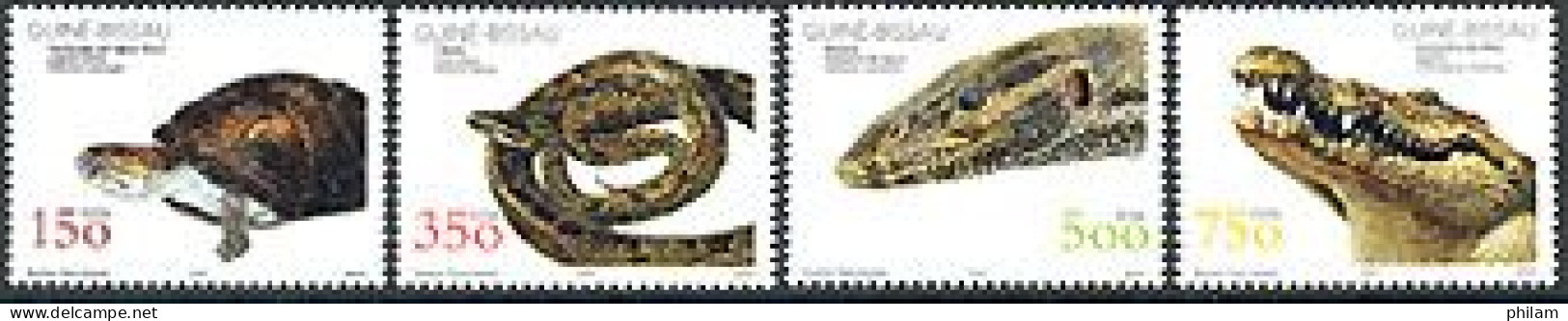 GUINEE BISSAU 2002 - Reptiles - 4 V. - Serpents