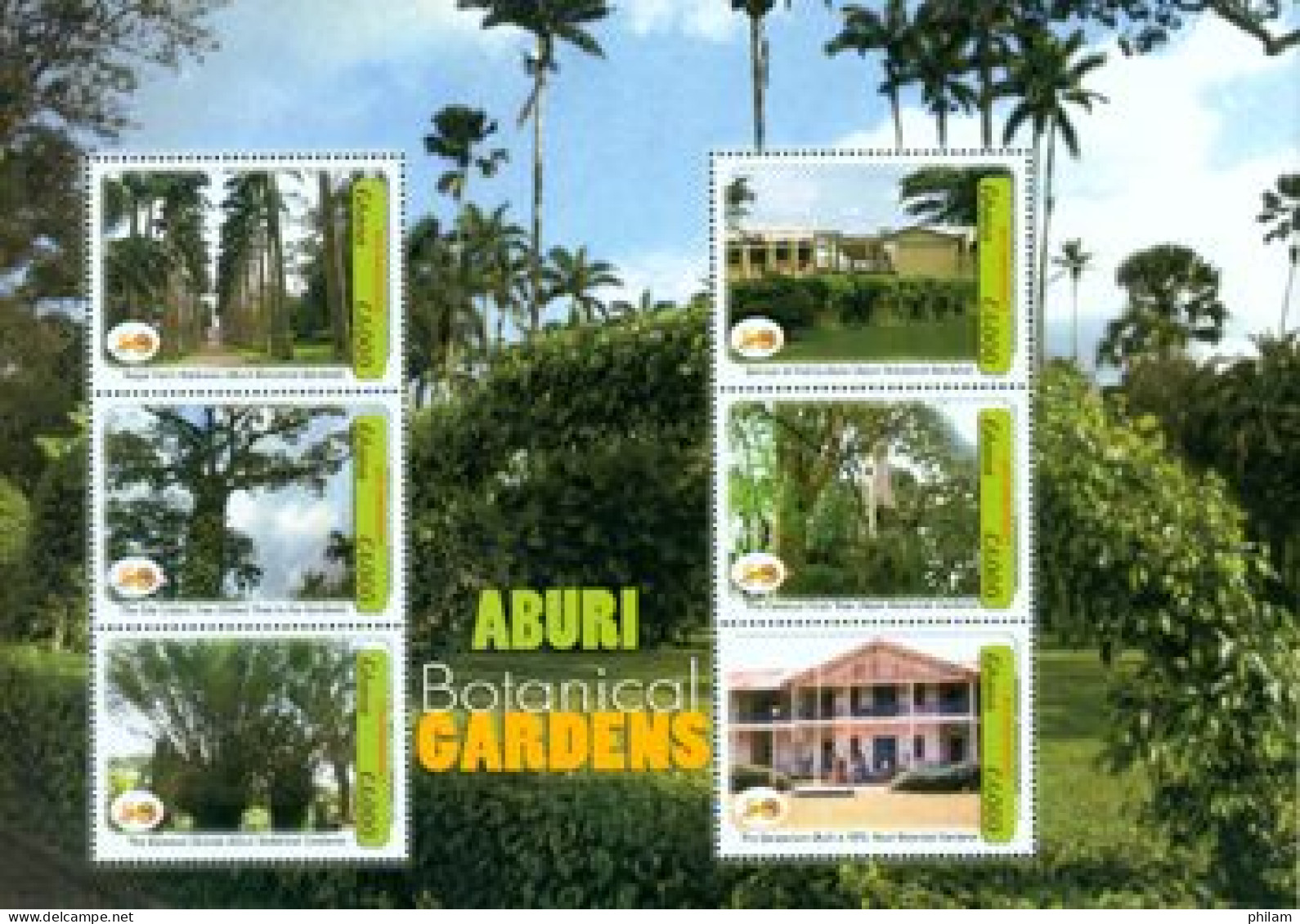 GHANA 2007 - Jardins Botaniques D'Aburi - Arbres - 6 V. émises En Feuillet - Trees