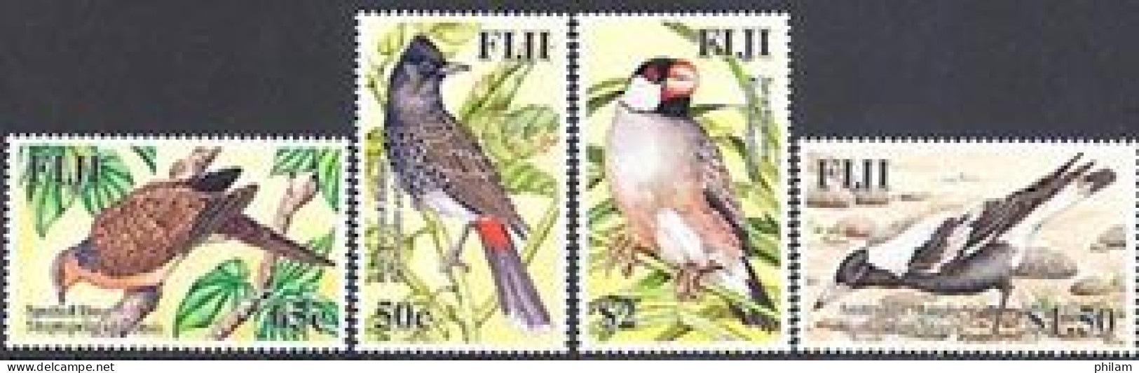 FIDJI 2007 - Oiseaux Exotiques -  4 V. - Columbiformes