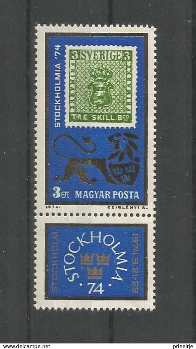 Hungary 1974 Stockholmia  Y.T. 2391 ** - Ungebraucht