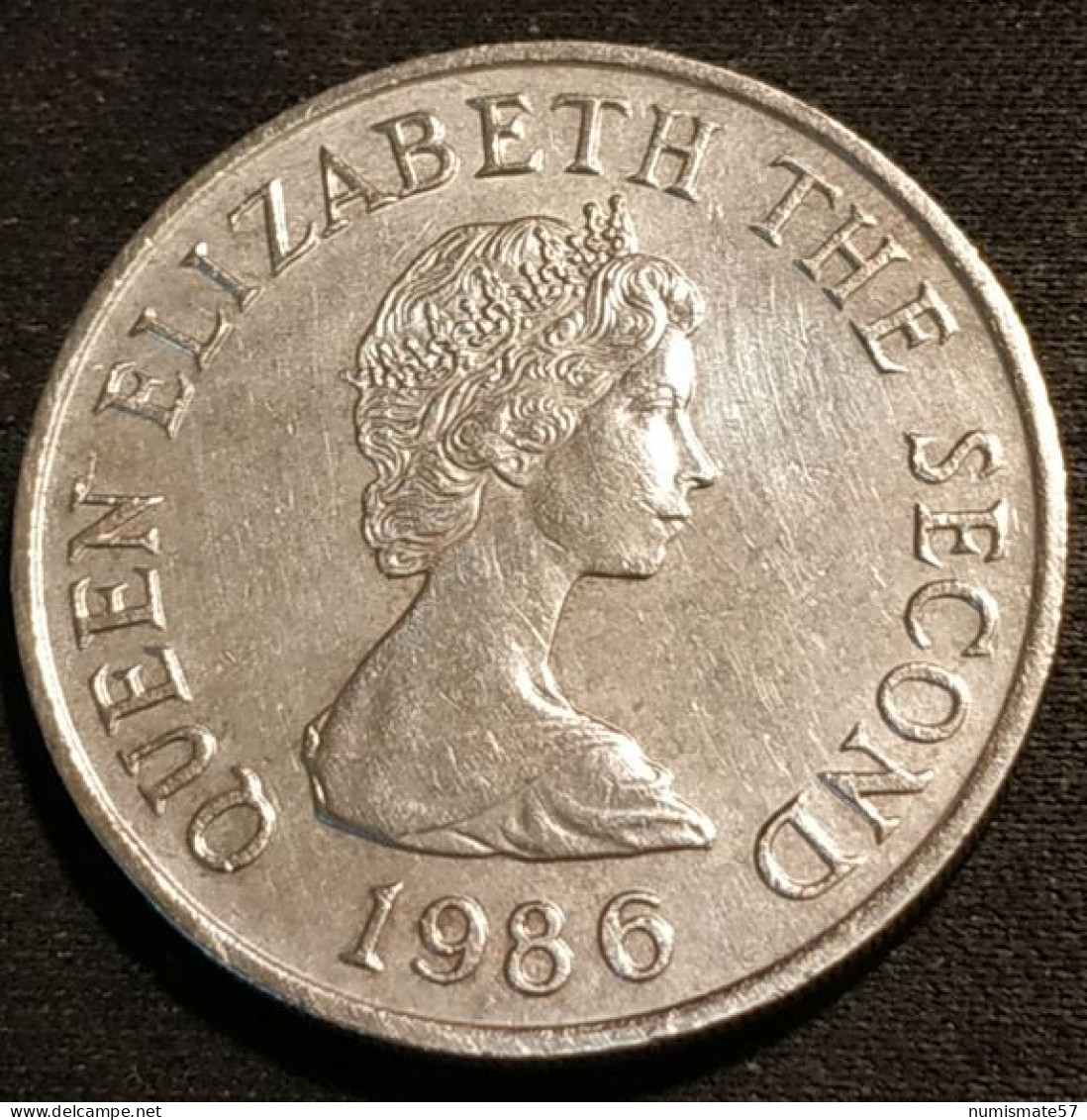 JERSEY - 10 PENCE 1986 - Elizabeth II - 2eme Effigie, 2eme Type - KM 57.1 - TEN PENCE - Jersey