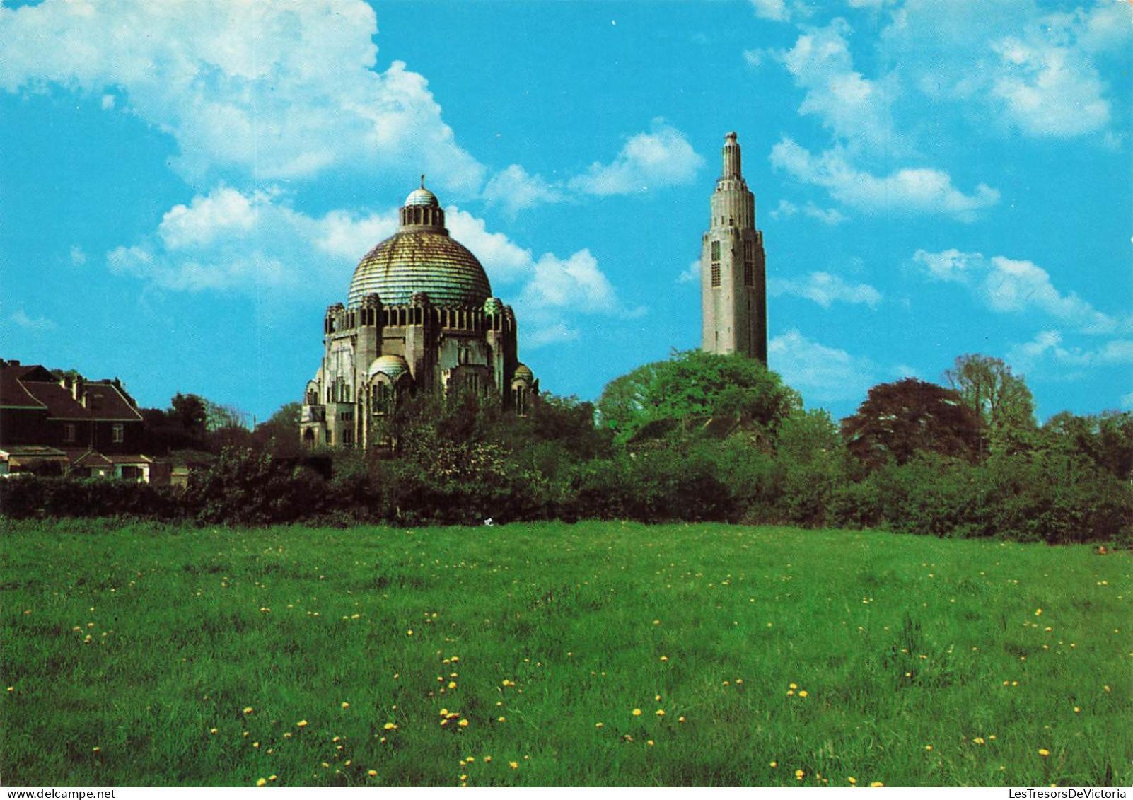 BELGIQUE - Liège - Vue Générale De La Basilique Du Sacré Coeur Et Mémorial  - Colorisé - Carte Postale - Luik