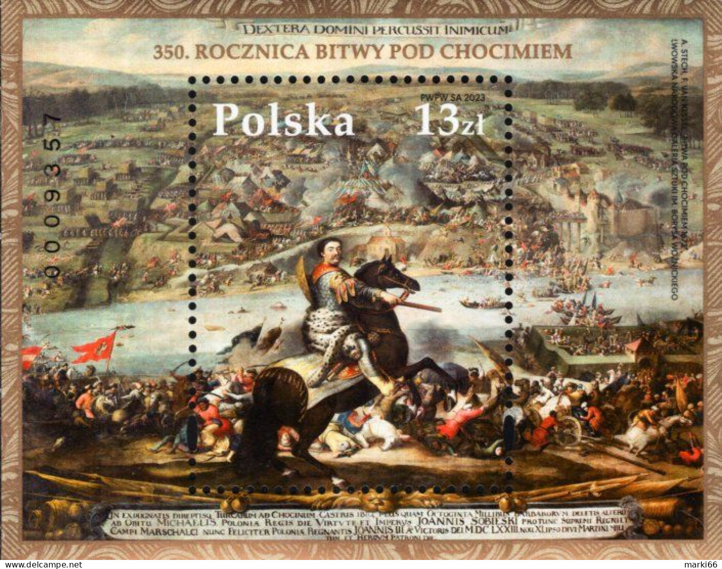 Poland - 2024 - 350th Anniversary Of Battle Of Chocim - Mint Souvenir Sheet - Unused Stamps