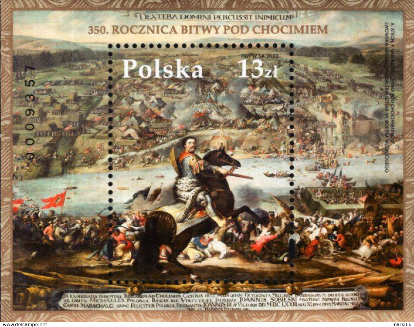 Poland - 2024 - 350th Anniversary Of Battle Of Chocim - Mint Souvenir Sheet - Ungebraucht