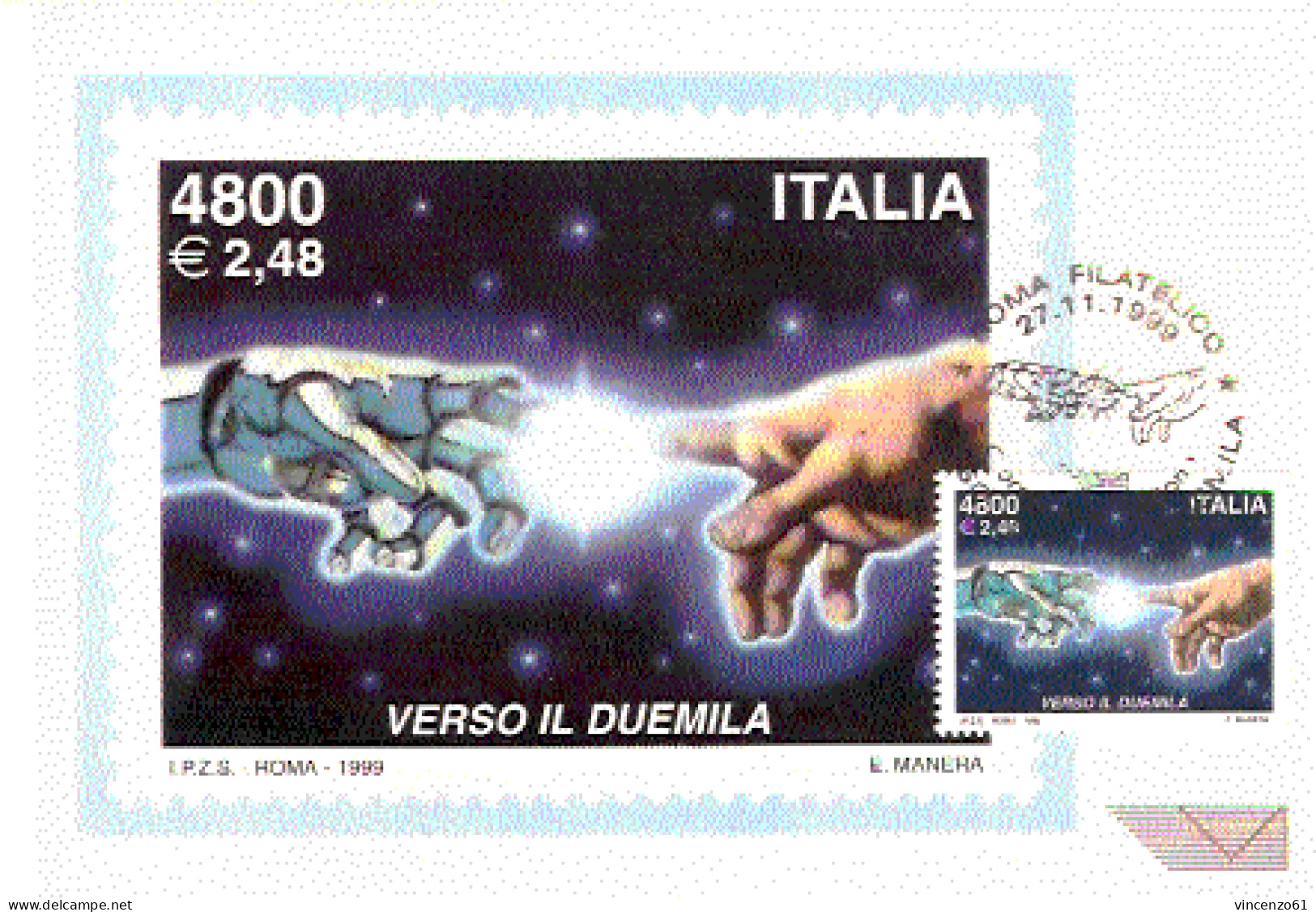 CARTOLINA MAXIMUM DI POSTE ITALIANE - VERSO IL 2000 - Electricité