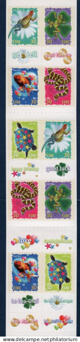 Eire, Irlande, **, Yv C 1313, Mi 1308 - 1312 HB, SG 1390a, Cool Pets, Carnet, Animaux Stylisés, - Ongebruikt