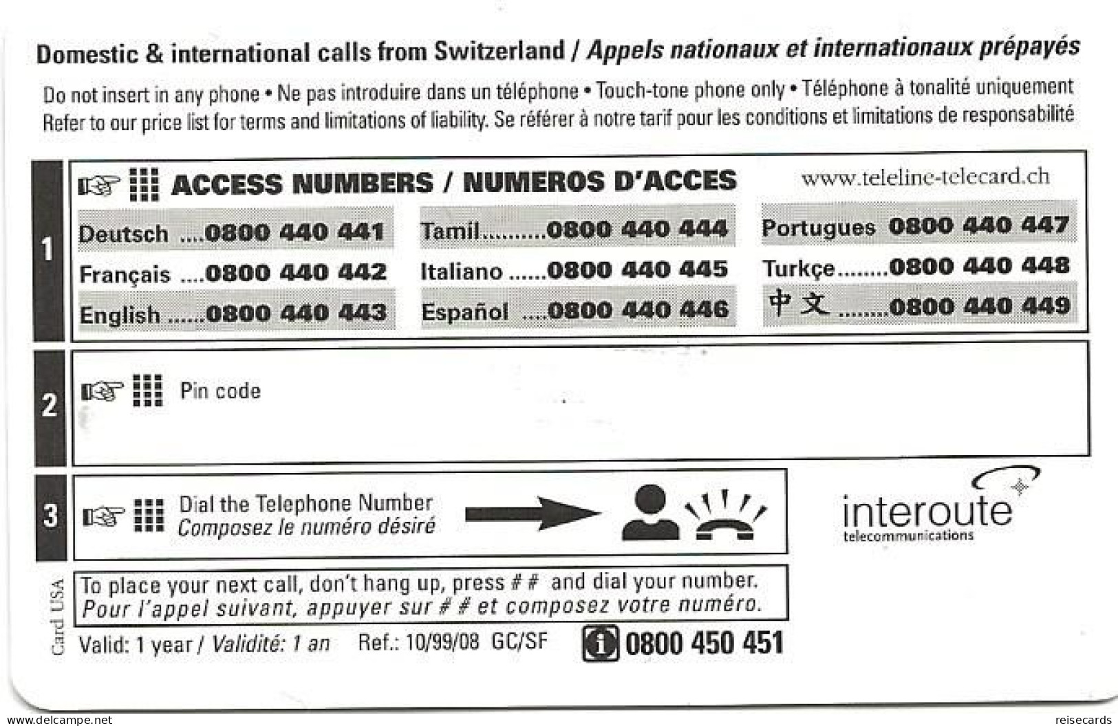 Switzerland: Prepaid Teleline - Ballon - Svizzera