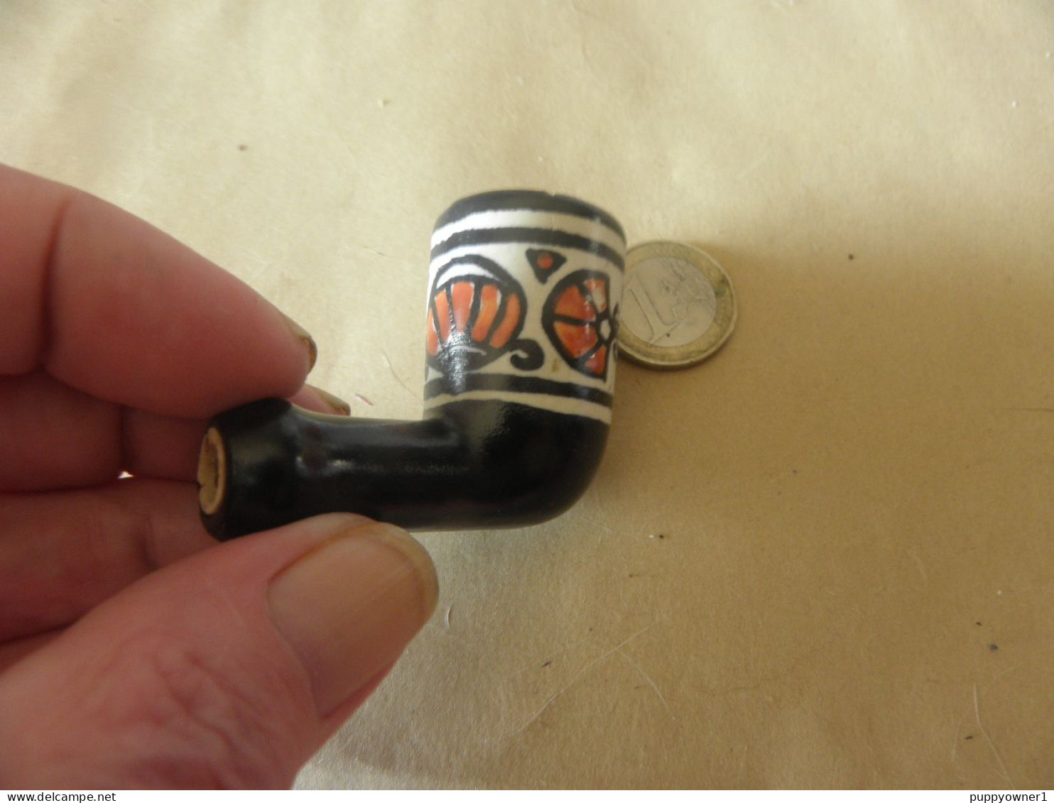 Vintage Pipe Bretagne En Ceramique - Pipes En Terre Et Porcelaine