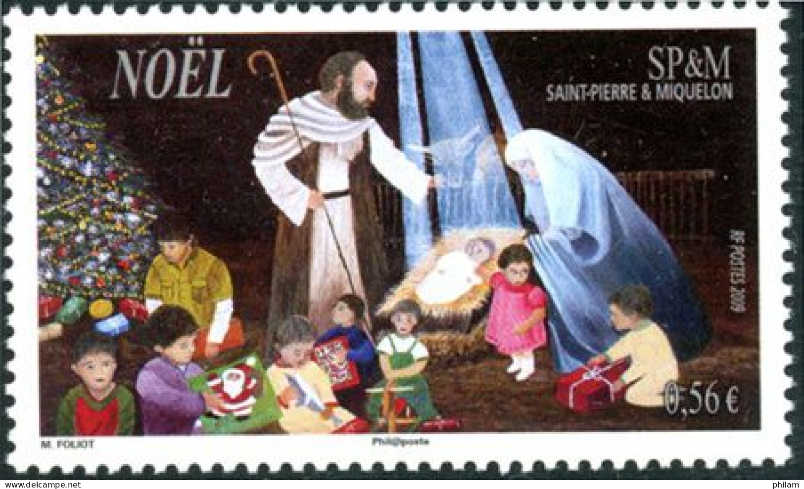 SAINT-PIERRE-ET-MIQUELON 2009 - Timbre De Noël - 1 V. - Unused Stamps