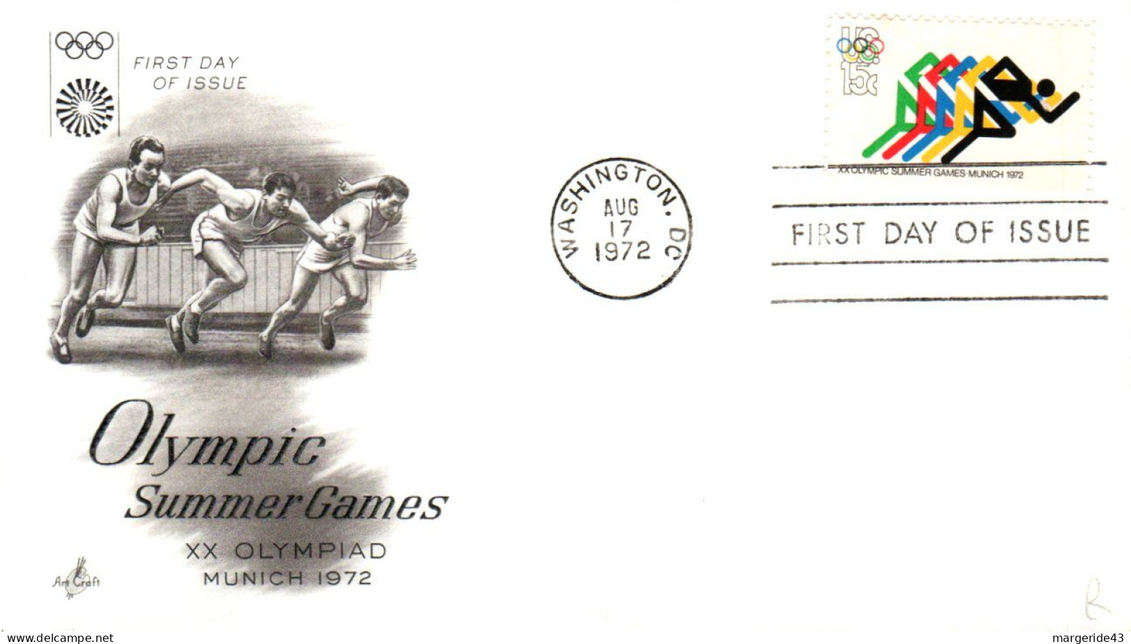 USA ETATS UNIS FDC 1972 J O D'ETE - 1971-1980