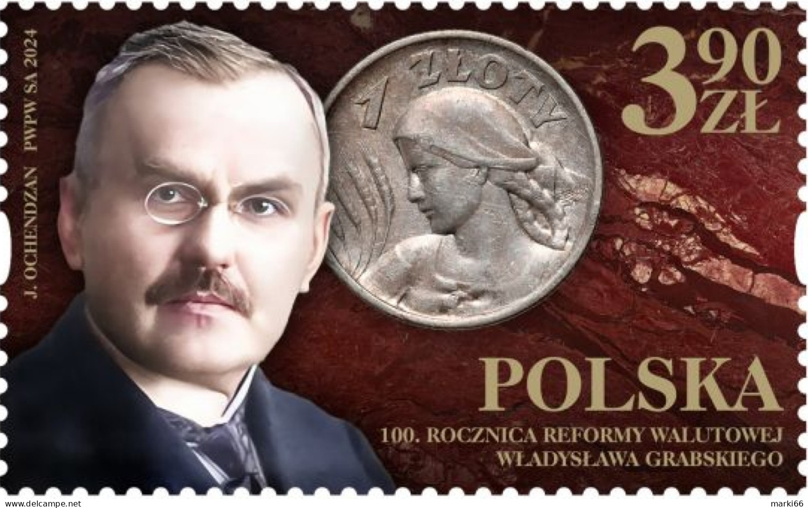 Poland - 2024 - Centenary Of Currency Reform Of Wladyslaw Grabski - Mint Stamp - Nuovi