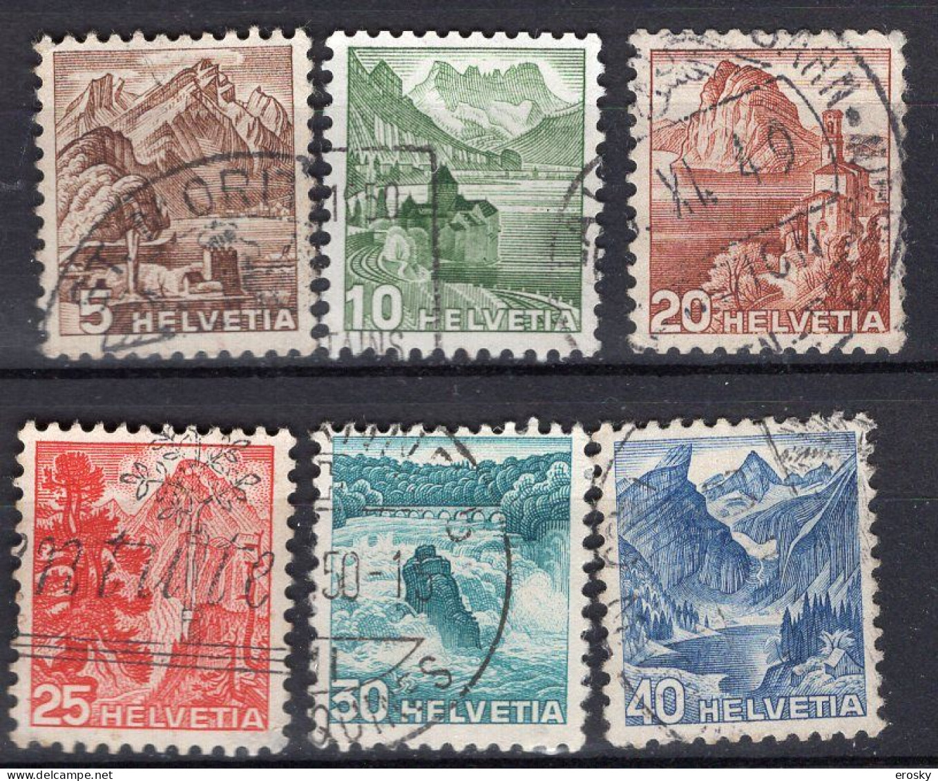 T1974 - SUISSE SWITZERLAND Yv N°461/66 - Oblitérés