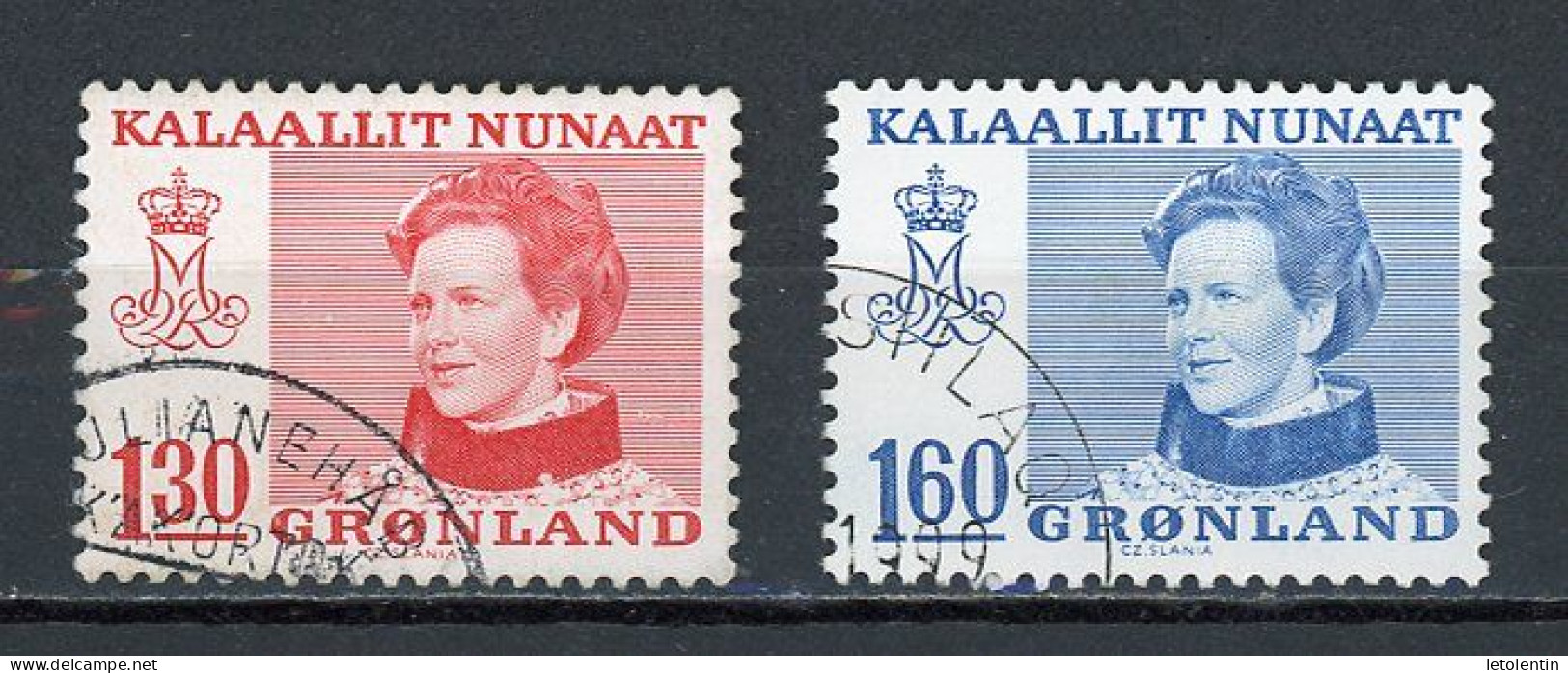 GROENLAND - MAREGRETHE II - N° Yvert 101+102 Obli. - Used Stamps